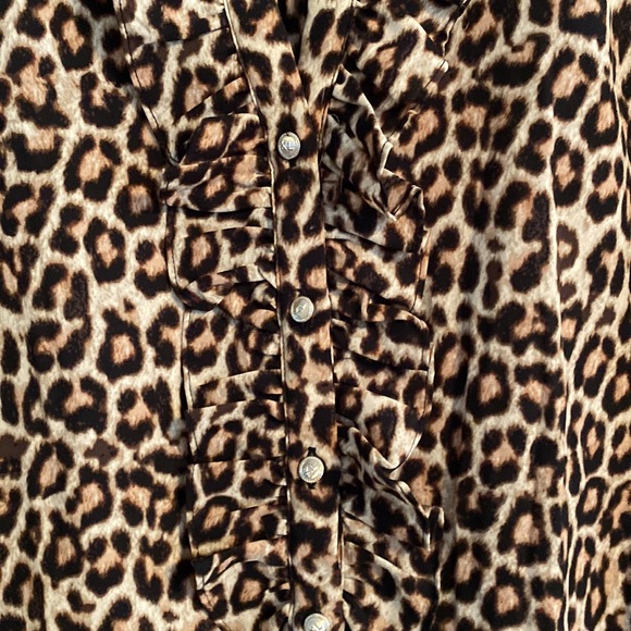 KARL LAGERFELD PARIS Leopard Print Blouse - Picture 7 of 8